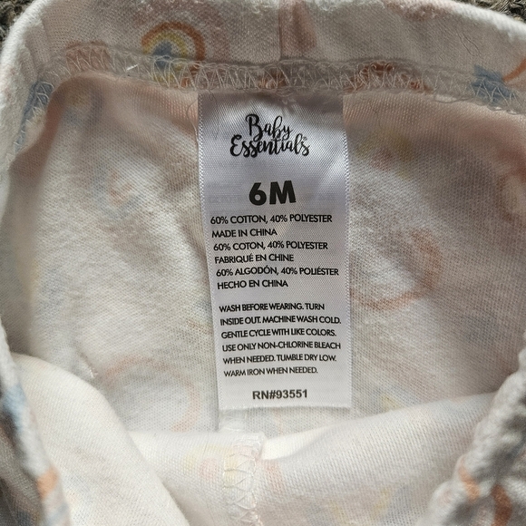 Baby Essentials Baby Girls 4-pc. "Mommy's Girl" Rainbow Clothing Set 6M - Picture 8 of 11